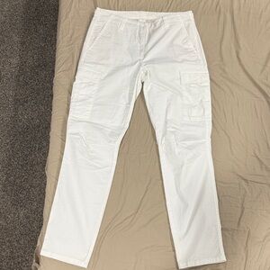 Cambio White Cargo Pants
